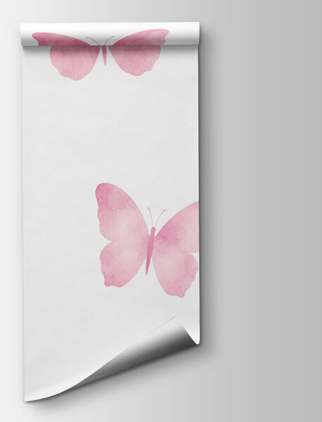 Carta da parati Motivo con farfalle rosa, Carta da parati Farfalle, Carta da parati popolare - Tapeko.it