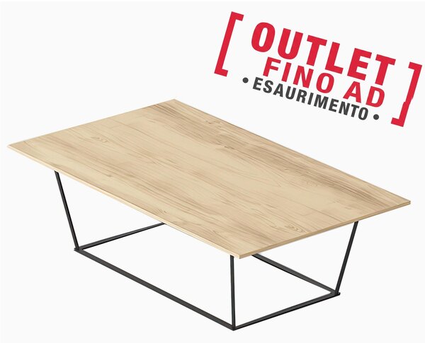 Tavolino Rettangolare big verniciato sabl� TOP LAMINATO 120x70x h 38 cm top in Laminato Naturale eco-compatibile
