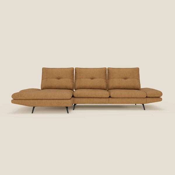 Ardex Divano con penisola - schienali traslanti e braccioli regolabili