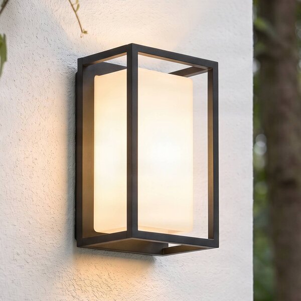 Applique da esterni a LED Ilirian Lucande, Nero, Alluminio, Moderno, Applique LED da esterni