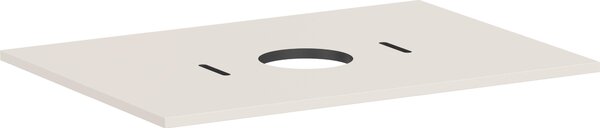 Hansgrohe Xilesa E Console avec découpe au centre pour lavabo à poser sans trou de robinetterie, 780x550x16mm, 54275780, 54275780