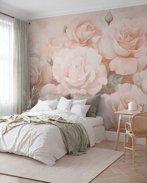 Carta da parati Rose astratte, Carta da parati Floreale, w05553 : Uwalls.it