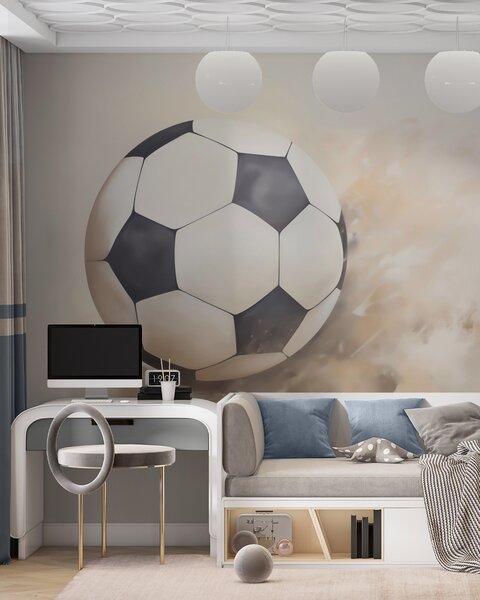 Carta da parati Dipinto raffigurante un pallone da calcio, Carta da parati per gli adolescenti, Carta da parati Calcio, w05640 : Uwalls.it