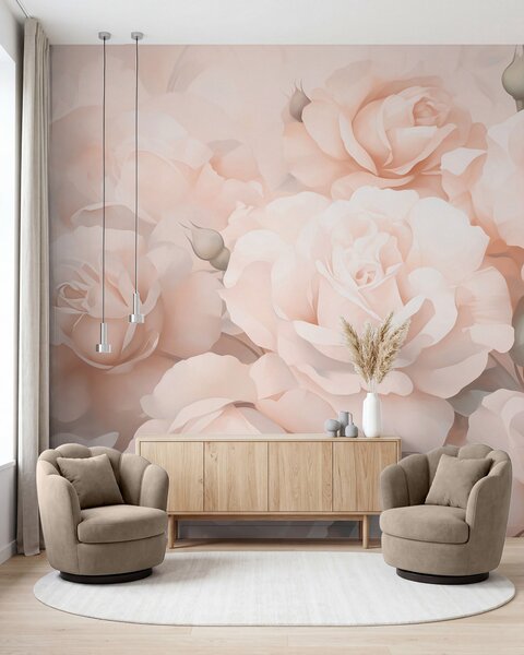 Carta da parati Rose astratte, Carta da parati Floreale, w05553 : Uwalls.it