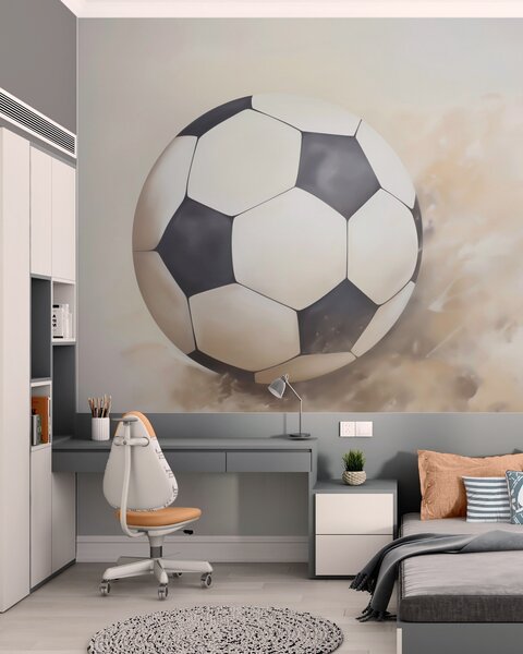 Carta da parati Dipinto raffigurante un pallone da calcio, Carta da parati per gli adolescenti, Carta da parati Calcio, w05640 : Uwalls.it