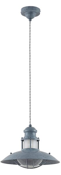 Lampada a sospensione Lindby Louisanne, Ø35cm, grigio-verde, metallo, vetro