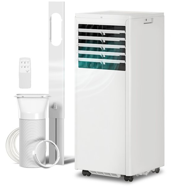 HOMCOM Condizionatore Portatile 7000 BTU, Unità 4-in-1 con Raffreddamento, Deumidificatore, Ventilatore, Modalità Notte | Aosom Italy
