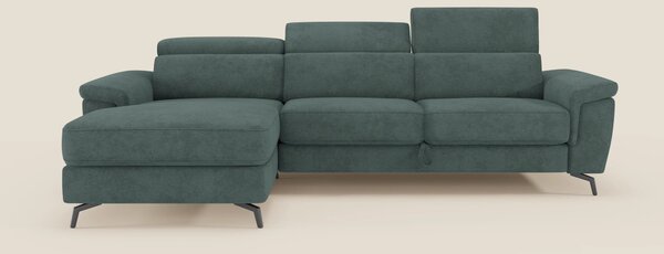 Estro Divano estraibile con chaise-longue e poggiatesta reclinabili in