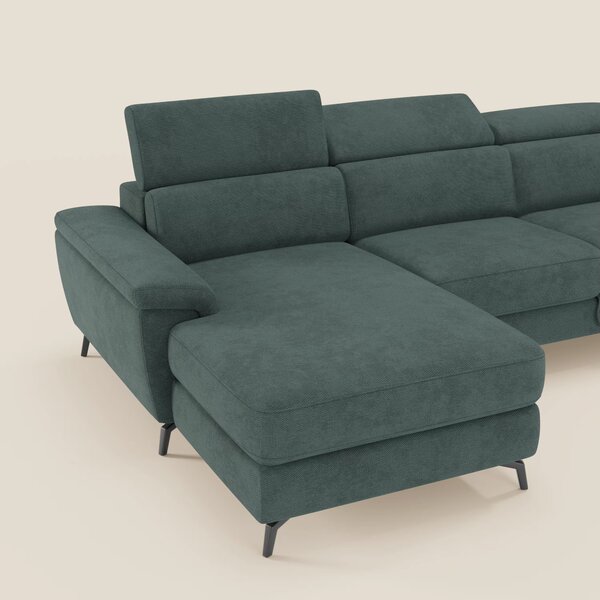 Estro Divano estraibile con chaise-longue e poggiatesta reclinabili in