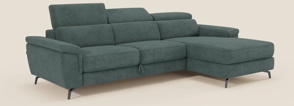 Estro Divano estraibile con chaise-longue e poggiatesta reclinabili in