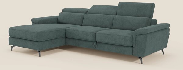 Estro Divano estraibile con chaise-longue e poggiatesta reclinabili in