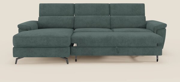 Estro Divano estraibile con chaise-longue e poggiatesta reclinabili in