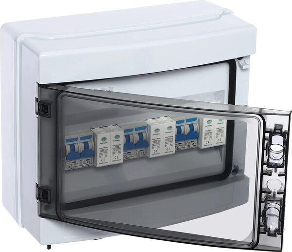 Scatola combinata solare fotovoltaica, grado di protezione IP65, protezione da sovratensione da 40A, colore bianco