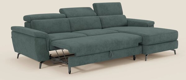 Estro Divano estraibile con chaise-longue e poggiatesta reclinabili in