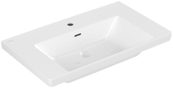 Subway 3.0, lavabo pour armoire de Villeroy & Boch, 1 trou pour robinet, avec trop-plein, non rectifié, 800x470mm, 4A708001, 4A708001