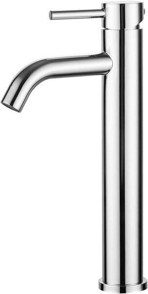 Miscelatore monocomando da lavabo in acciaio inossidabile, cromato, per il bagno