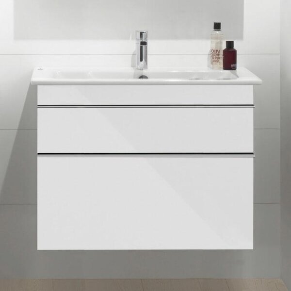 Villeroy & Boch, mobile lavabo Venticello, 80 cm, con 2 cassetti, 1 foro per rubinetto e 1 troppofieno
