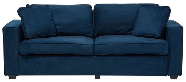 Cuscini decorativi con braccioli colore blu per divano a 3 posti stile retrò salotto Beliani