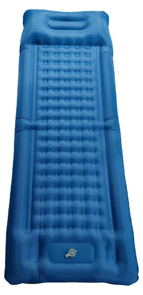 Materasso gonfiabile, pompa integrata, design leggero, colore blu scuro