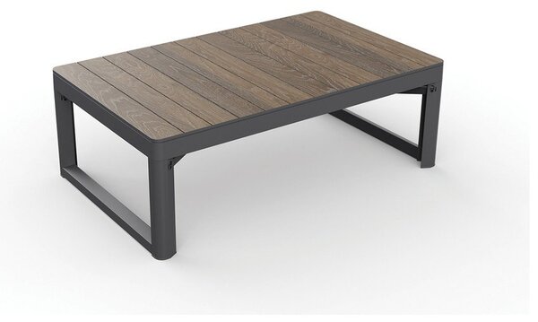 Tavolino da giardino con effetto noce 71,5x116 cm Lyon – Keter