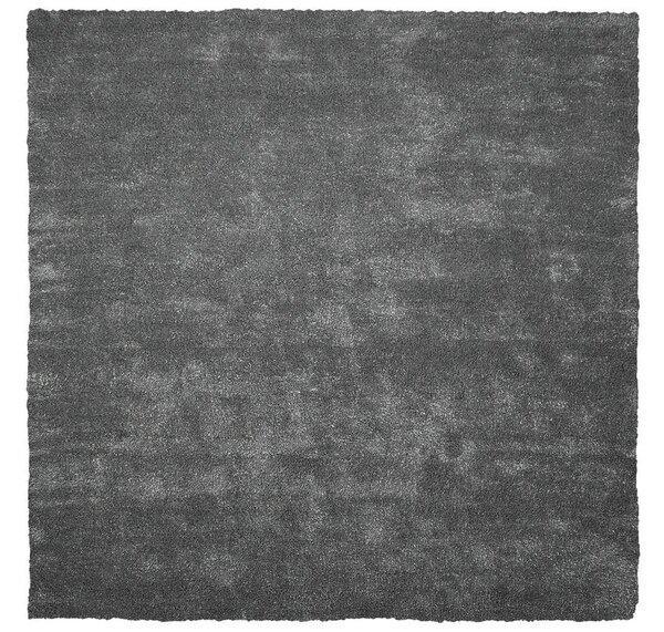 Tappeto shaggy grigio scuro 200 x 200 cm moderno tappeto quadrato trapuntato a Pelo Lungo Beliani