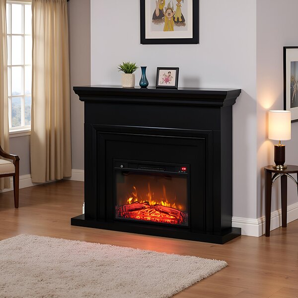 ElectricSun camini elettrici SONIA nero opaco camino elettrico, con effetto sonoro, 3 colori, con l’app, L120xH102cm