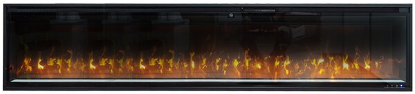 Camino elettrico da parete ElectricSun VERSALYS XXL, a pavimento o incorporabile, con suono, 10 colori, con l’app, L200xH41cm