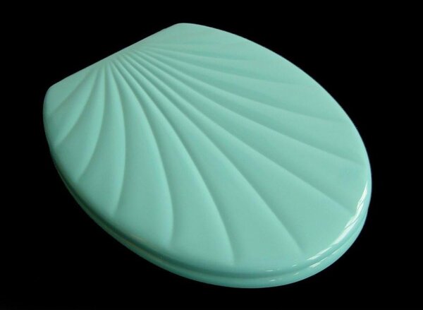 Adob, sedile copri-wc in duroplast, forma conchiglia, turchese