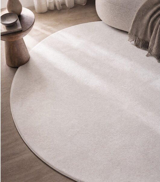 Tappeto rotondo lavabile crema ø 160 cm Pouffy - Ayyildiz Carpets