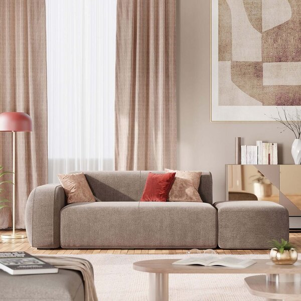 BonBon Divano modulare componibile – Composizione con pouf terminale i
