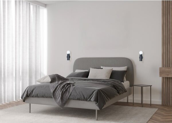 ITALUX WL-33849-1-BK - Lampada da parete MACERA 1xE27/40W/230V nera