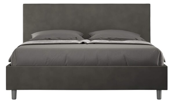 Letto matrimoniale ADELE con testata e Letto imbottiti, rivestimento in Microfibra dimensioni 160x190 cm Spessore Testata 3 cm effetto trapuntato colore Grigio