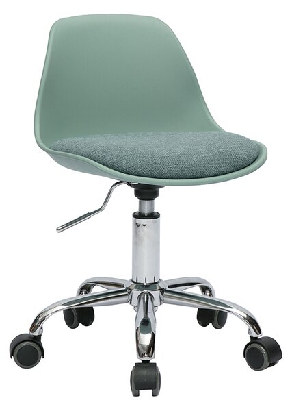 Poltrona da ufficio per bambini con ruote verde grigio STEEVY