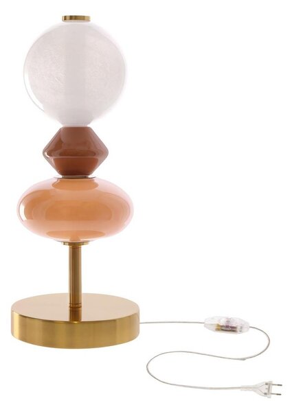 Lampada da tavolo LED FLORES LED/10W/230V oro/arancione/marrone