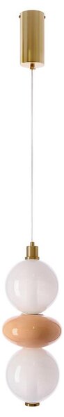 Lampadario LED su cavo FLORES LED/12W/230V oro/arancione