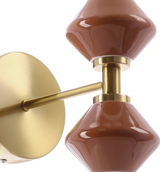 Lampada da parete a LED FLORES 2xLED/5W/230V oro/marrone