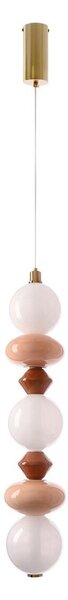 Lampadario LED a cavo FLORES LED/20W/230V dorato/arancione/marrone