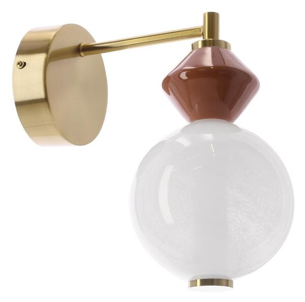 Lampada da parete LED FLORES LED/7W/230V oro/marrone