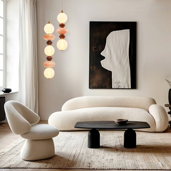 Lampadario LED a cavo FLORES LED/20W/230V dorato/arancione/marrone