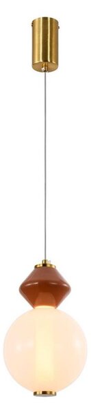 Lampadario LED a cavo FLORES LED/7W/230V oro/marrone