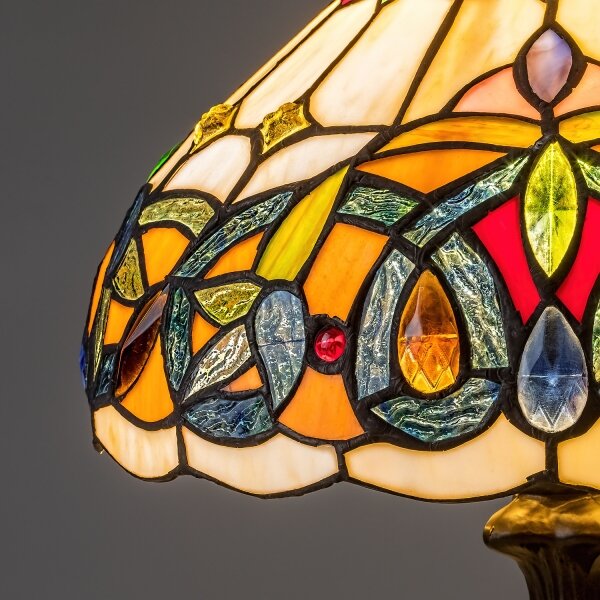 Brilagi - Lampada da tavolo Tiffany in vetro colorato LUISA 1xE27/40W/230V