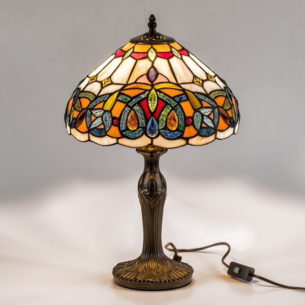 Brilagi - Lampada da tavolo Tiffany in vetro colorato LUISA 1xE27/40W/230V
