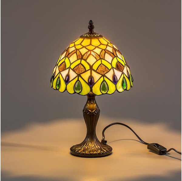 Brilagi - Lampada da tavolo Tiffany in vetro colorato MARGARET 1xE14/40W/230V
