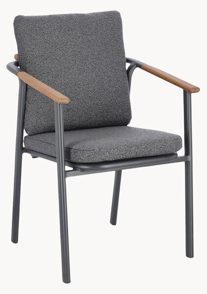 Set di 4 sedie da giardino con braccioli Leonida