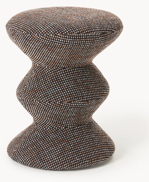 Pouf rotondo imbottito Zig Zag