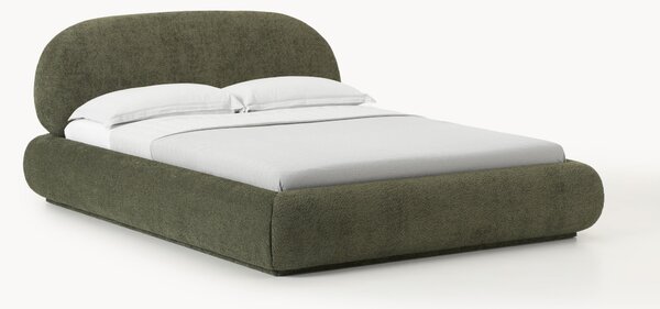 Letto imbottito in teddy bouclé Alba