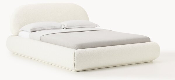 Letto imbottito in bouclé Alba
