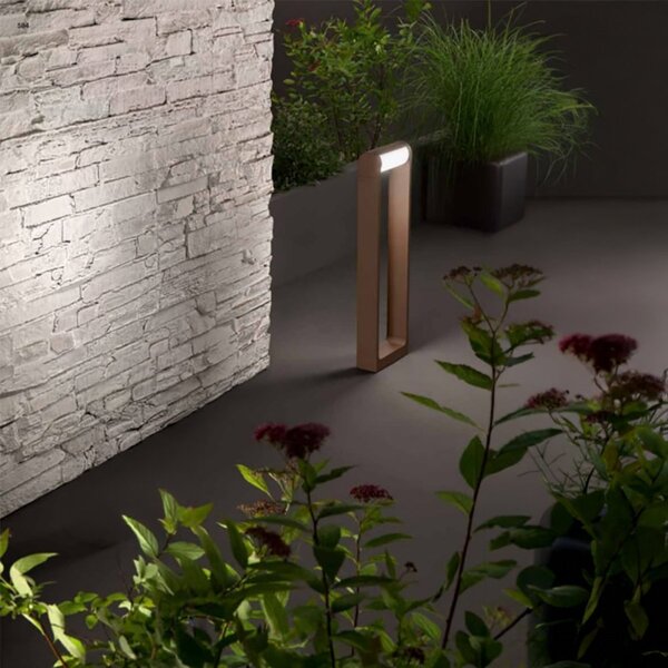 Lampioncino orientabile esterno ip65 perenz orienta 8334 e lc 12w led 3000k 960lm metallo alluminio corten - Perenz