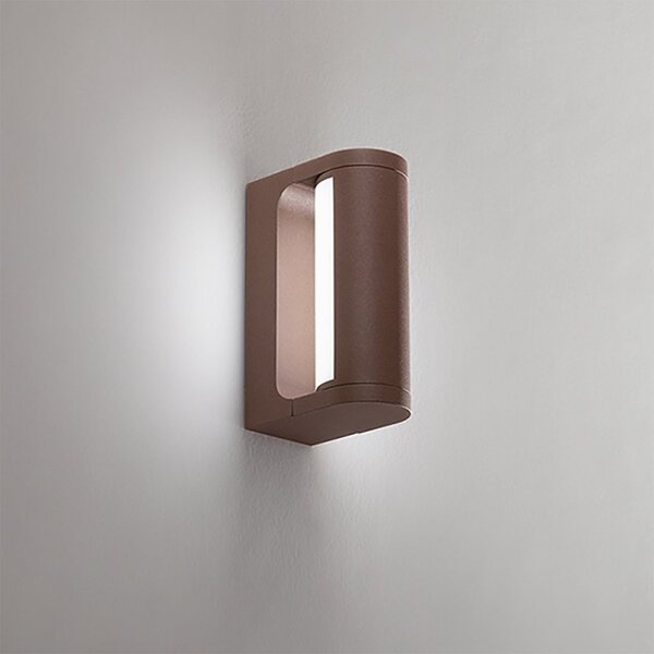 Applique orientabile esterno ip65 perenz orienta 8332 e lc 12w led 3000k 960lm metallo alluminio corten - Perenz
