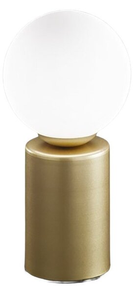 Abat-jour classica perenz birillo 6762 or g9 led metallo oro spazzolato vetro soffiato - Perenz